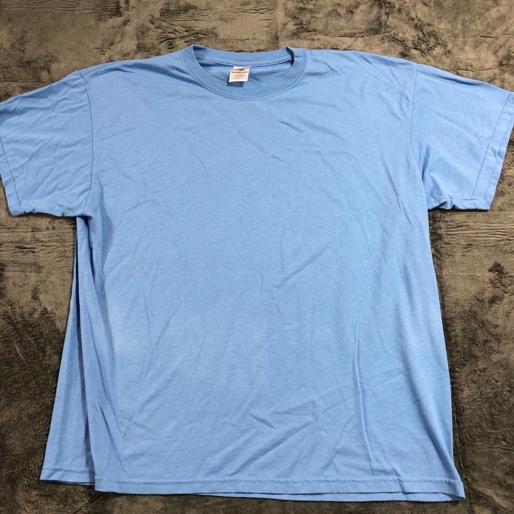 Jerzees T Shirt Mens XL Light Blue‎ Heavyweight Blend Short Sleeve Crewneck 1072